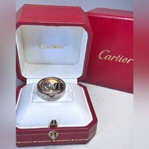 Cartier Secret Love Astro Love Ring Limited Edition 18k White Gold and Pink Gold